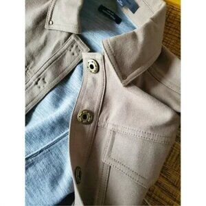 Runway Alexander Wang Long British Khaki Heavy Canvas Vest Jacket Wool Lined 6